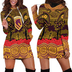 ANZAC Day Brisbane Broncos Hoodie Dress Military Memorial Aboriginal Indigenous Art