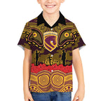 ANZAC Day Brisbane Broncos Kid Hawaiian Shirt Military Memorial Aboriginal Indigenous Art