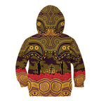 ANZAC Day Brisbane Broncos Kid Hoodie Military Memorial Aboriginal Indigenous Art