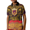 ANZAC Day Brisbane Broncos Kid Polo Shirt Military Memorial Aboriginal Indigenous Art