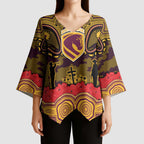 ANZAC Day Brisbane Broncos Kimono Sleeve Blouse Military Memorial Aboriginal Indigenous Art