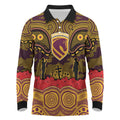 ANZAC Day Brisbane Broncos Long Sleeve Polo Shirt Military Memorial Aboriginal Indigenous Art
