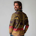 ANZAC Day Brisbane Broncos Long Sleeve Polo Shirt Military Memorial Aboriginal Indigenous Art