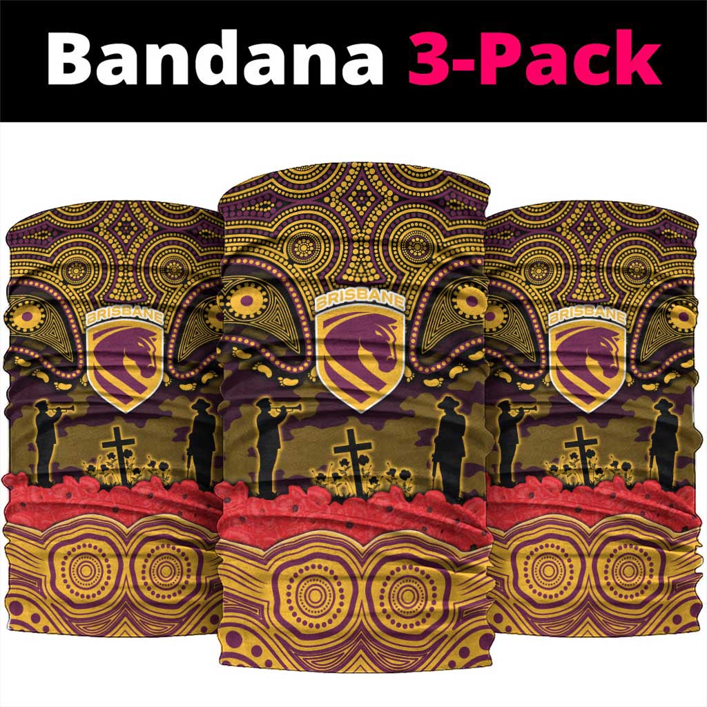 ANZAC Day Brisbane Broncos Neck Gaiter Military Memorial Aboriginal Indigenous Art