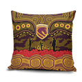 ANZAC Day Brisbane Broncos Pillow Cover Military Memorial Aboriginal Indigenous Art