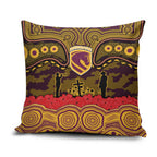ANZAC Day Brisbane Broncos Pillow Cover Military Memorial Aboriginal Indigenous Art