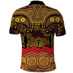 ANZAC Day Brisbane Broncos Polo Shirt Military Memorial Aboriginal Indigenous Art