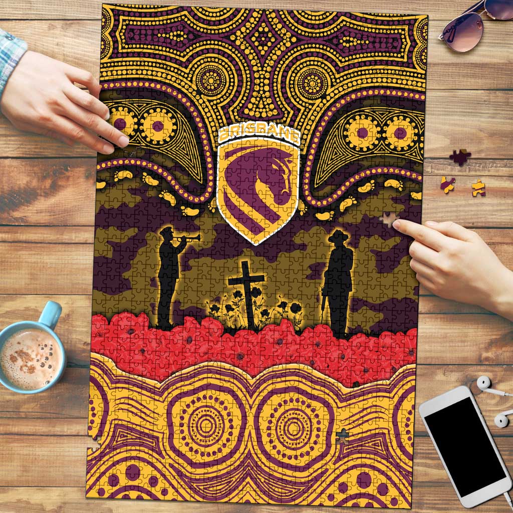 ANZAC Day Brisbane Broncos Puzzle Military Memorial Aboriginal Indigenous Art