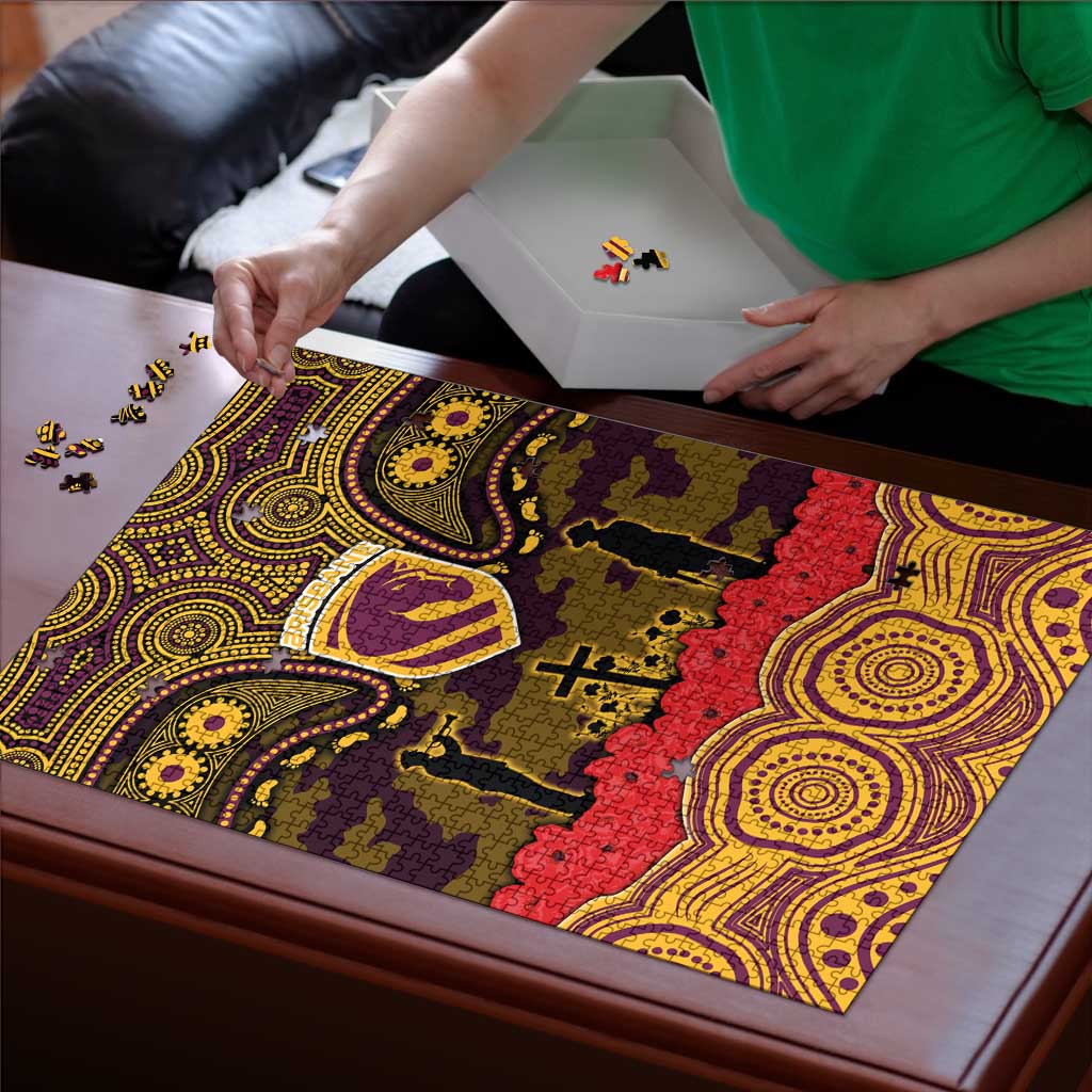 ANZAC Day Brisbane Broncos Puzzle Military Memorial Aboriginal Indigenous Art