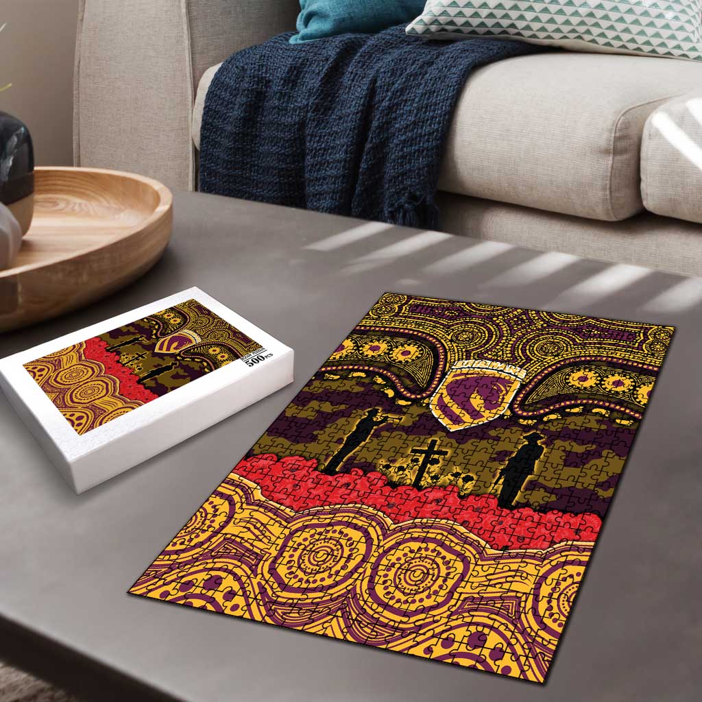 ANZAC Day Brisbane Broncos Puzzle Military Memorial Aboriginal Indigenous Art