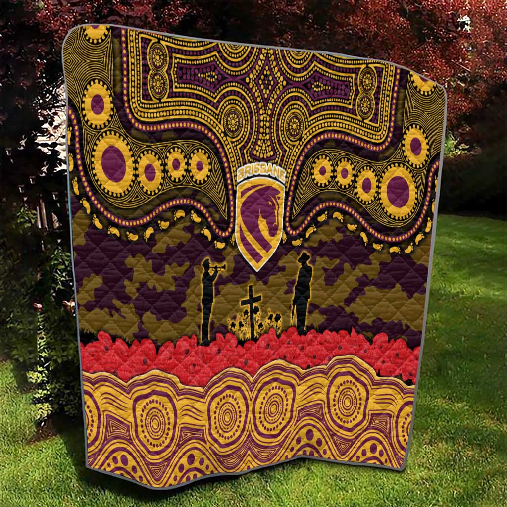ANZAC Day Brisbane Broncos Quilt Military Memorial Aboriginal Indigenous Art