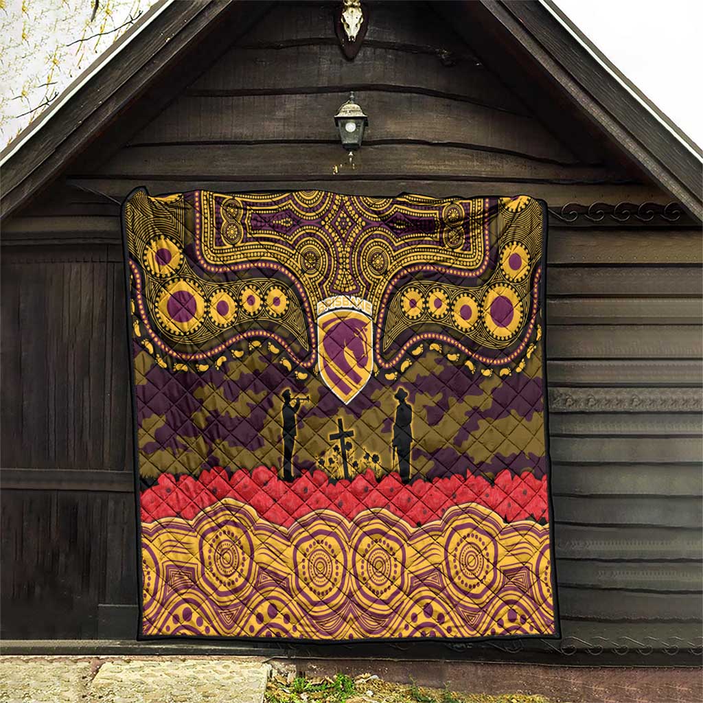 ANZAC Day Brisbane Broncos Quilt Military Memorial Aboriginal Indigenous Art