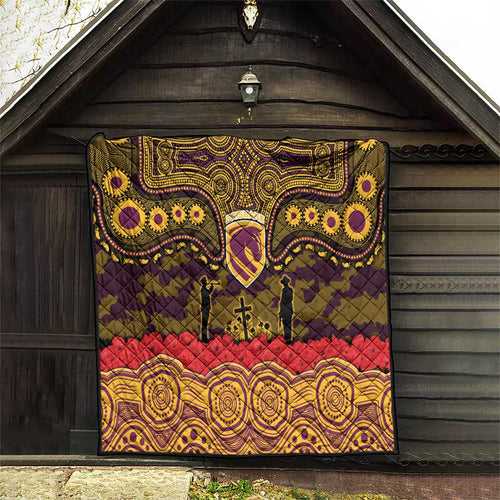 ANZAC Day Brisbane Broncos Quilt Military Memorial Aboriginal Indigenous Art