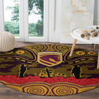 ANZAC Day Brisbane Broncos Round Carpet Military Memorial Aboriginal Indigenous Art