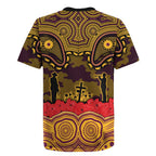 ANZAC Day Brisbane Broncos Rugby Jersey Military Memorial Aboriginal Indigenous Art