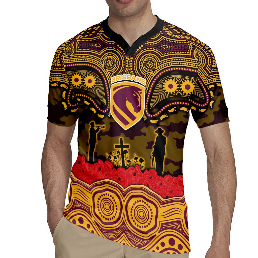 ANZAC Day Brisbane Broncos Rugby Jersey Military Memorial Aboriginal Indigenous Art