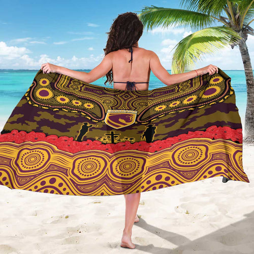 ANZAC Day Brisbane Broncos Sarong Military Memorial Aboriginal Indigenous Art