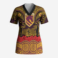 ANZAC Day Brisbane Broncos Scrub Top Military Memorial Aboriginal Indigenous Art