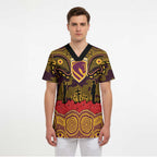 ANZAC Day Brisbane Broncos Scrub Top Military Memorial Aboriginal Indigenous Art