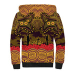 ANZAC Day Brisbane Broncos Sherpa Hoodie Military Memorial Aboriginal Indigenous Art