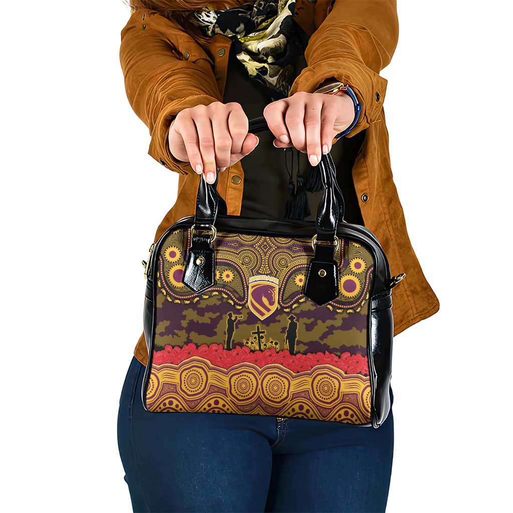 ANZAC Day Brisbane Broncos Shoulder Handbag Military Memorial Aboriginal Indigenous Art