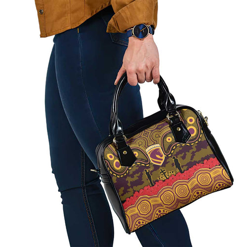 ANZAC Day Brisbane Broncos Shoulder Handbag Military Memorial Aboriginal Indigenous Art