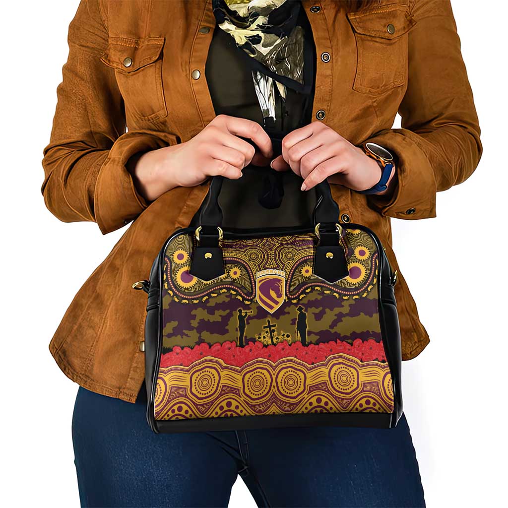 ANZAC Day Brisbane Broncos Shoulder Handbag Military Memorial Aboriginal Indigenous Art