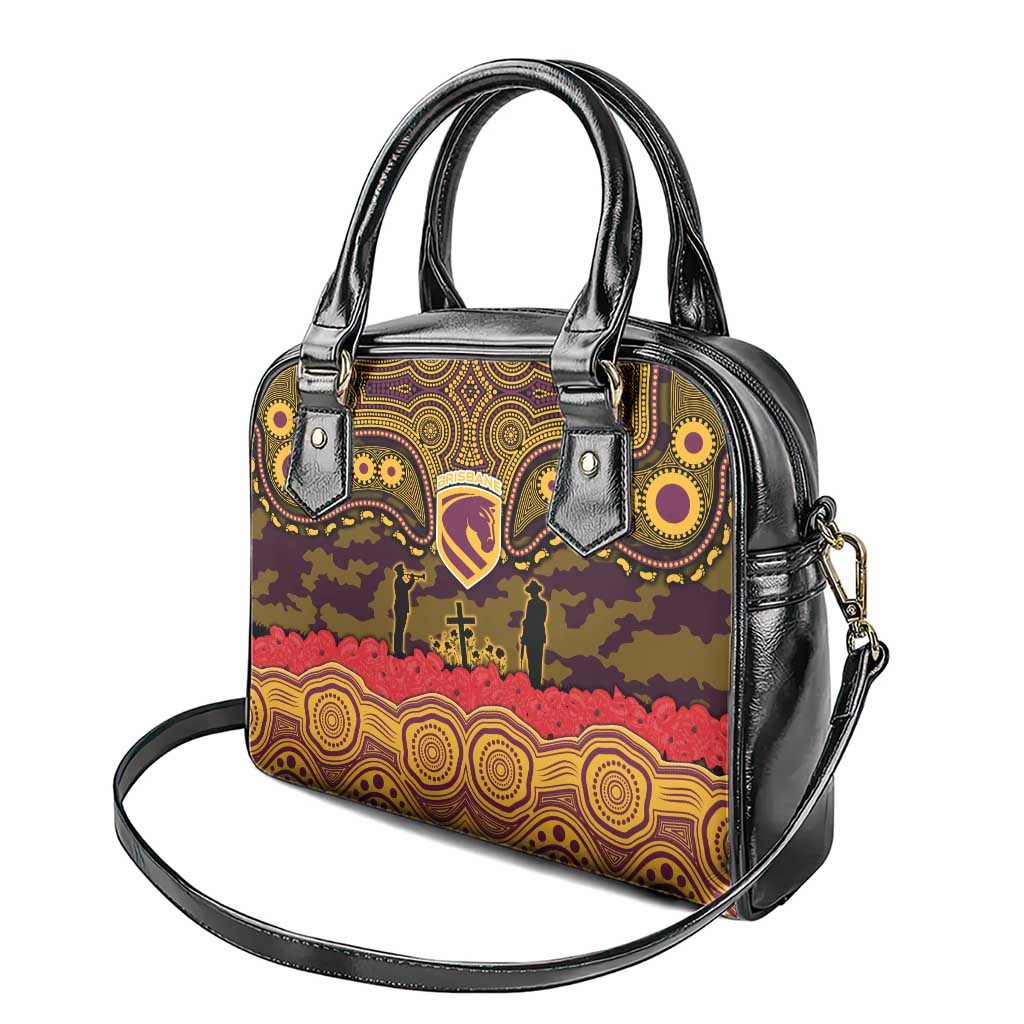 ANZAC Day Brisbane Broncos Shoulder Handbag Military Memorial Aboriginal Indigenous Art