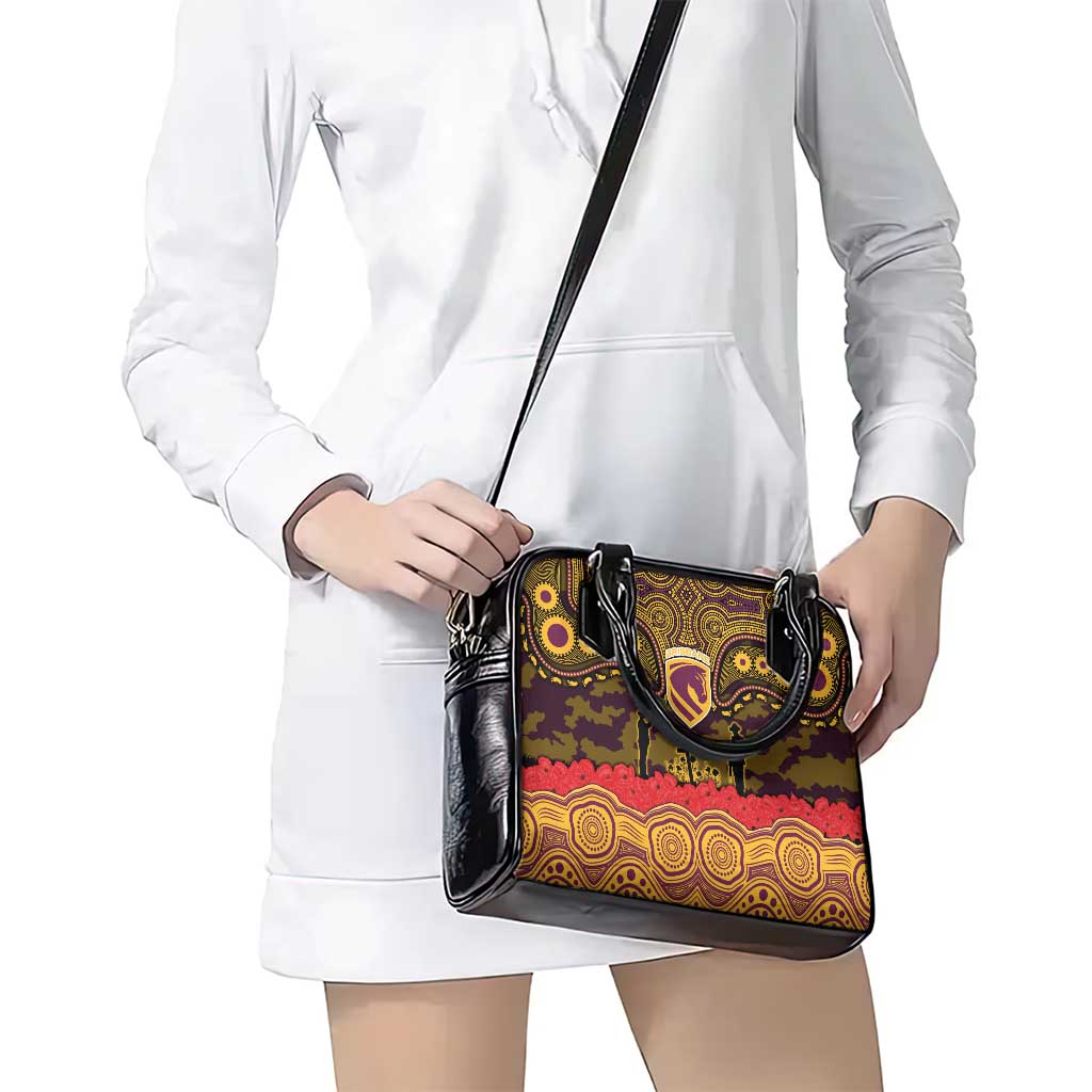 ANZAC Day Brisbane Broncos Shoulder Handbag Military Memorial Aboriginal Indigenous Art