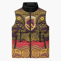 ANZAC Day Brisbane Broncos Sleeveless Puffer Jacket Military Memorial Aboriginal Indigenous Art