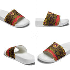 ANZAC Day Brisbane Broncos Slide Sandals Military Memorial Aboriginal Indigenous Art