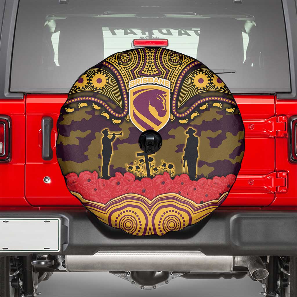 ANZAC Day Brisbane Broncos Spare Tire Cover Military Memorial Aboriginal Indigenous Art
