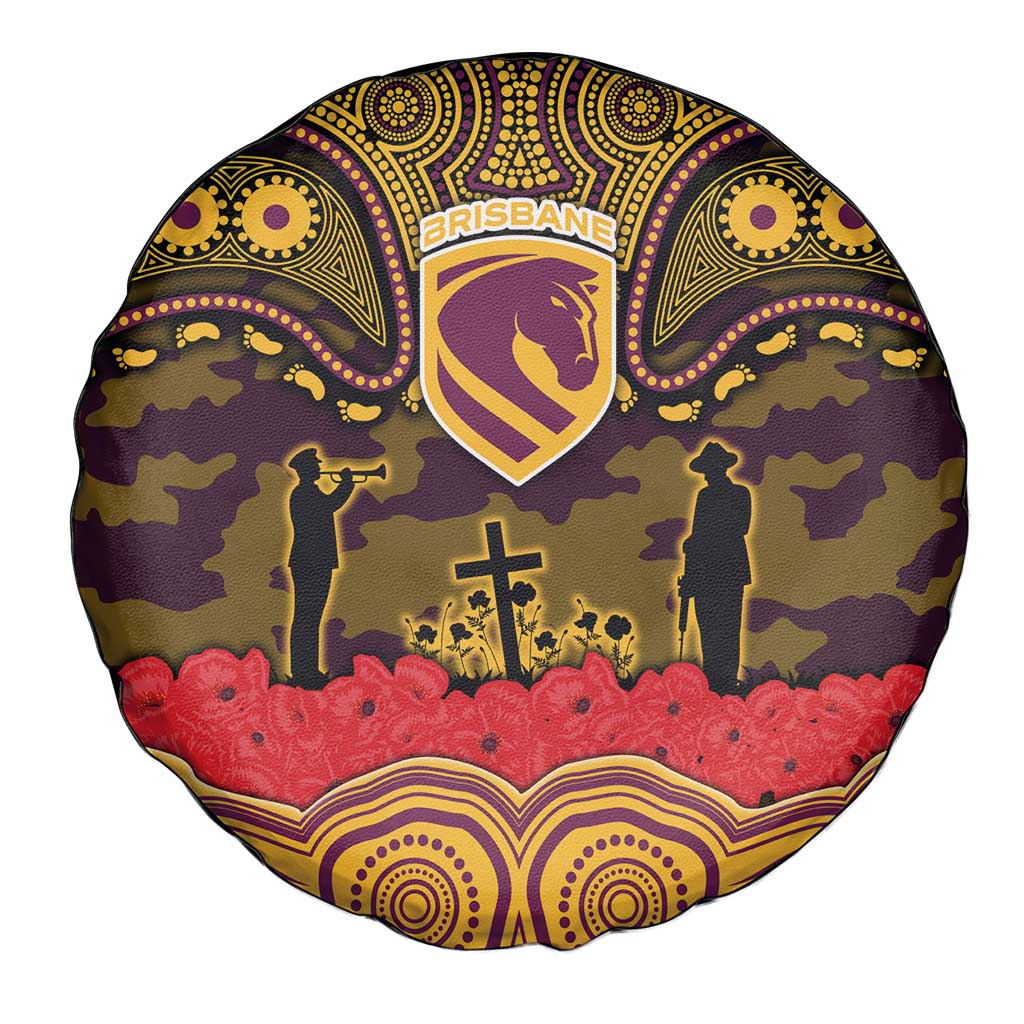 ANZAC Day Brisbane Broncos Spare Tire Cover Military Memorial Aboriginal Indigenous Art