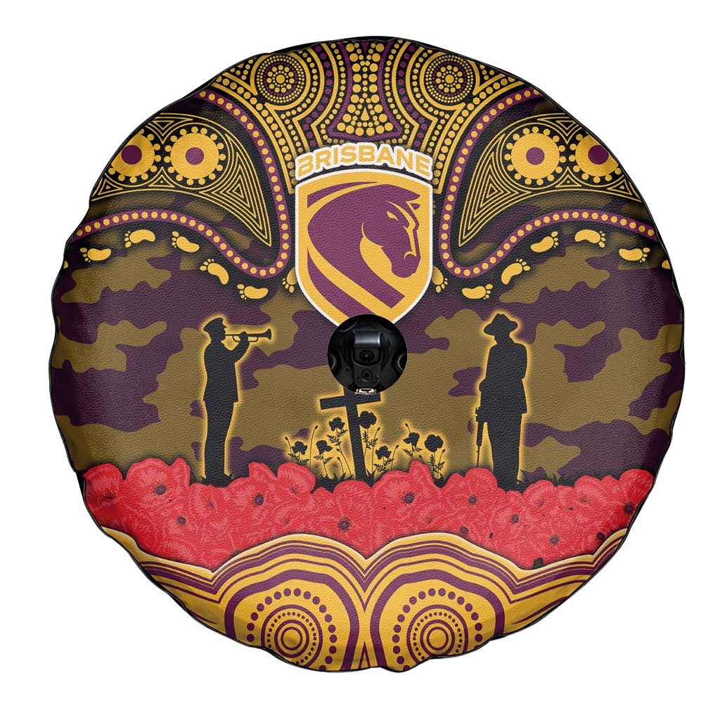 ANZAC Day Brisbane Broncos Spare Tire Cover Military Memorial Aboriginal Indigenous Art