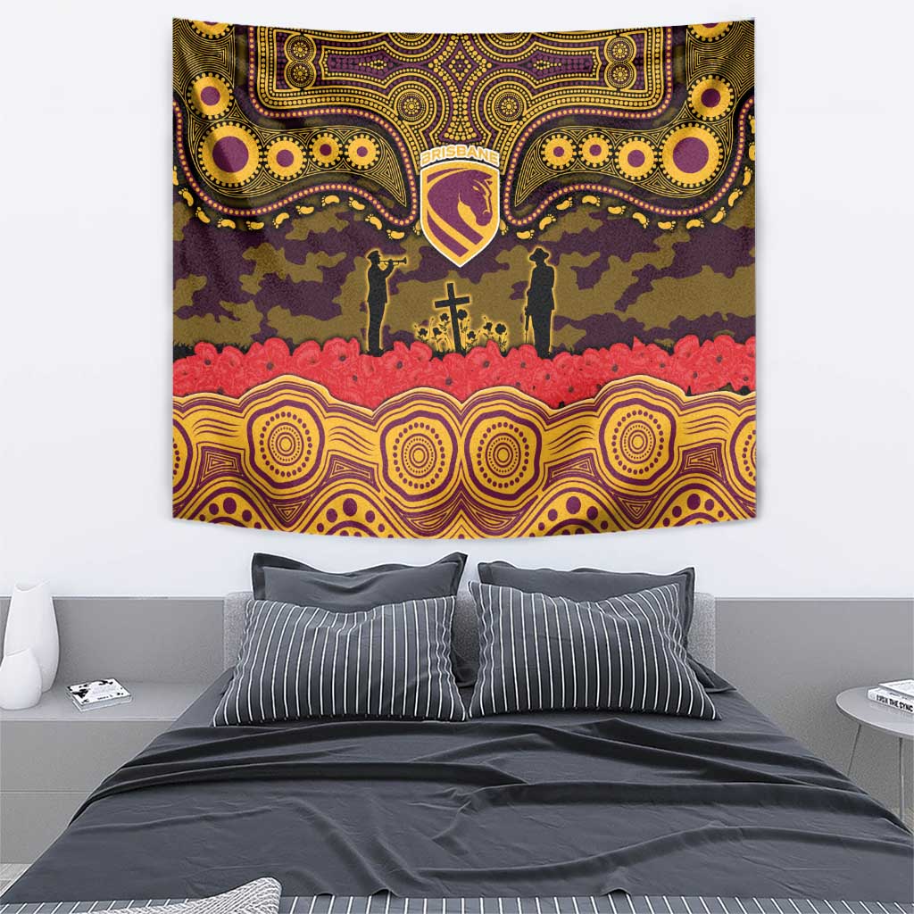 ANZAC Day Brisbane Broncos Tapestry Military Memorial Aboriginal Indigenous Art