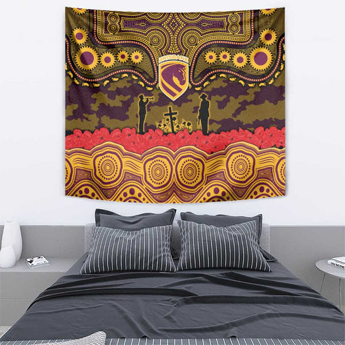 ANZAC Day Brisbane Broncos Tapestry Military Memorial Aboriginal Indigenous Art