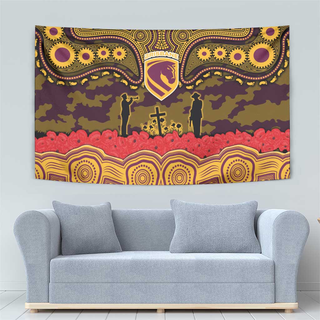 ANZAC Day Brisbane Broncos Tapestry Military Memorial Aboriginal Indigenous Art