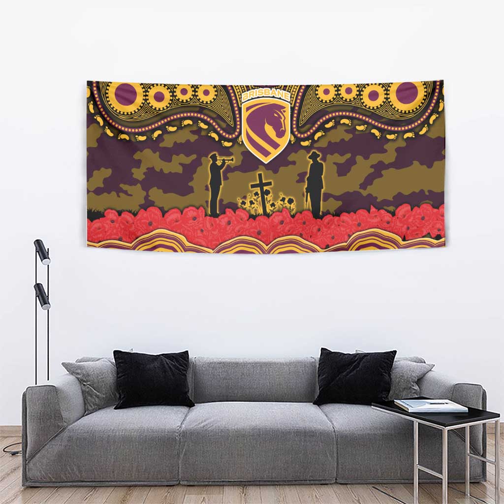 ANZAC Day Brisbane Broncos Tapestry Military Memorial Aboriginal Indigenous Art