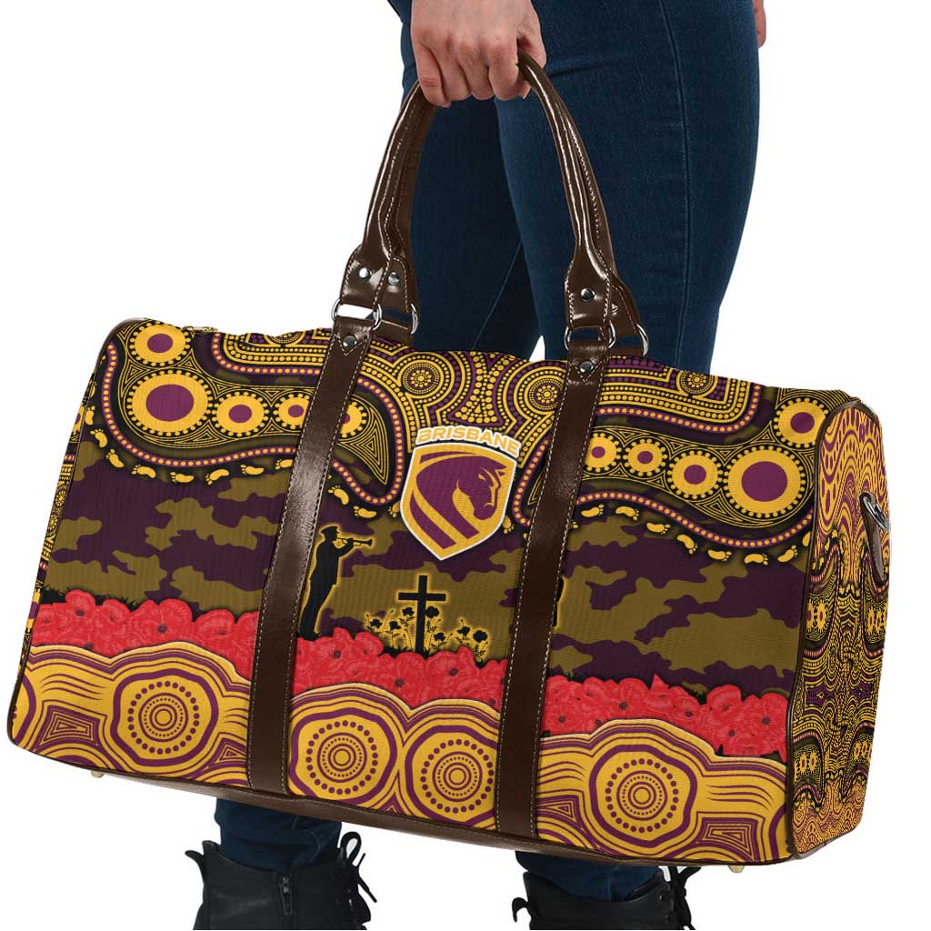 ANZAC Day Brisbane Broncos Travel Bag Military Memorial Aboriginal Indigenous Art