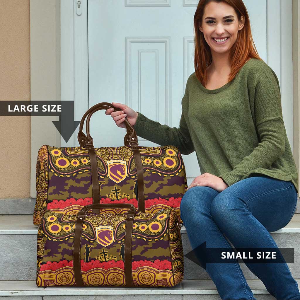 ANZAC Day Brisbane Broncos Travel Bag Military Memorial Aboriginal Indigenous Art