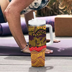 ANZAC Day Brisbane Broncos Tumbler With Handle Military Memorial Aboriginal Indigenous Art