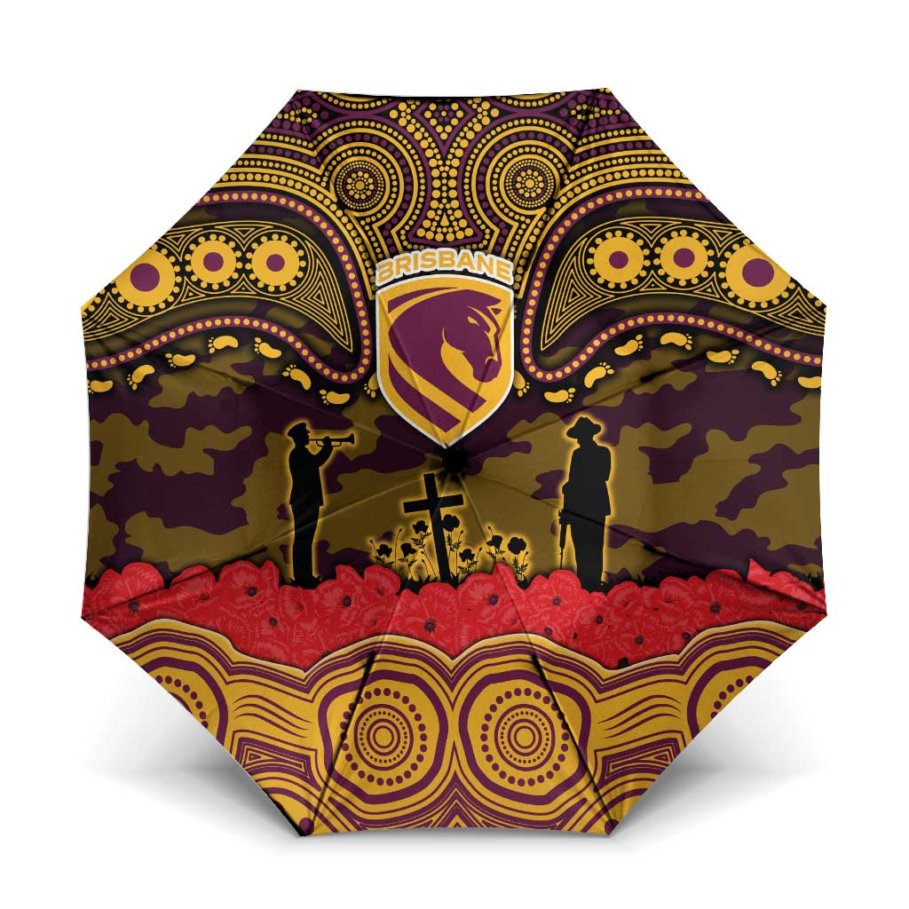 ANZAC Day Brisbane Broncos Umbrella Military Memorial Aboriginal Indigenous Art