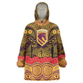 ANZAC Day Brisbane Broncos Wearable Blanket Hoodie Military Memorial Aboriginal Indigenous Art
