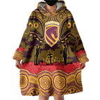 ANZAC Day Brisbane Broncos Wearable Blanket Hoodie Military Memorial Aboriginal Indigenous Art