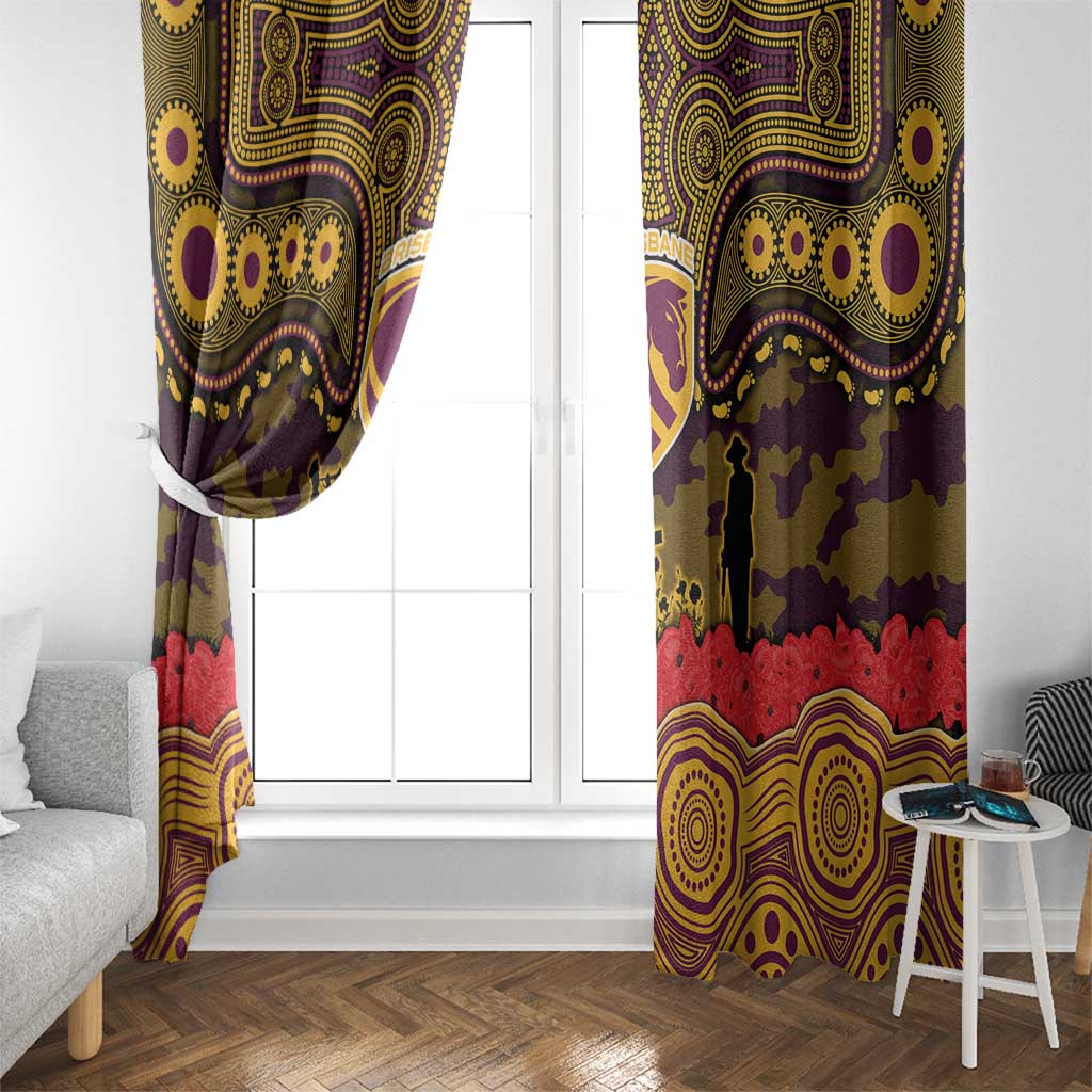 ANZAC Day Brisbane Broncos Window Curtain Military Memorial Aboriginal Indigenous Art
