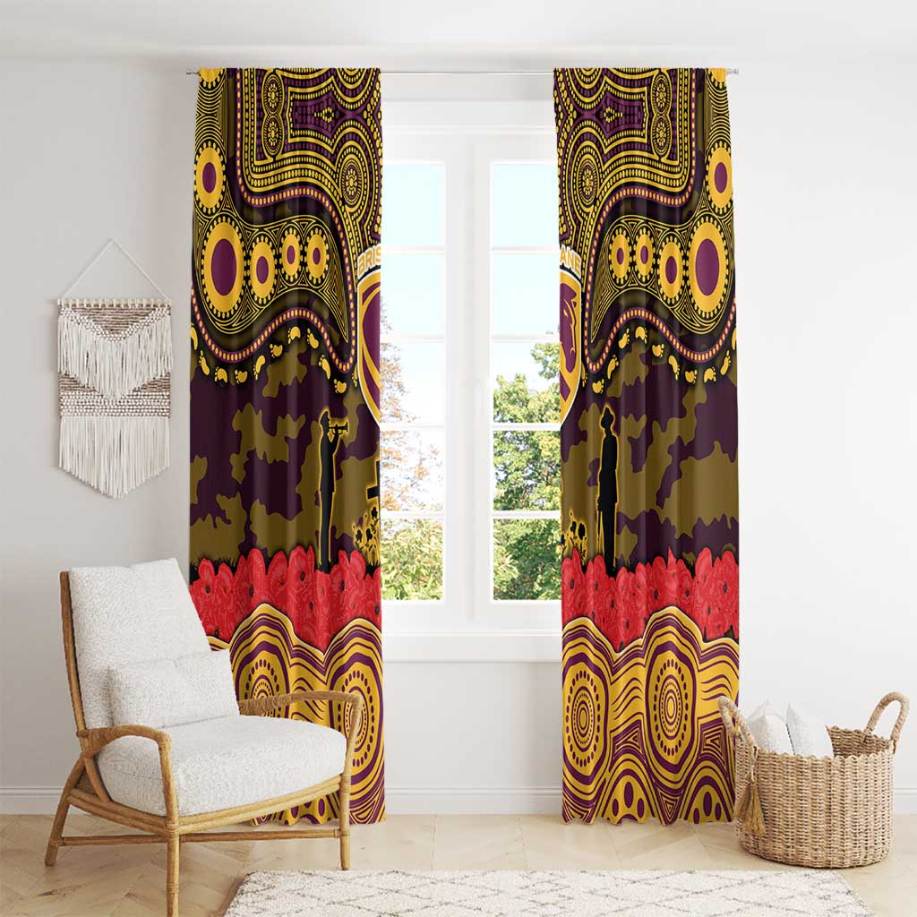 ANZAC Day Brisbane Broncos Window Curtain Military Memorial Aboriginal Indigenous Art