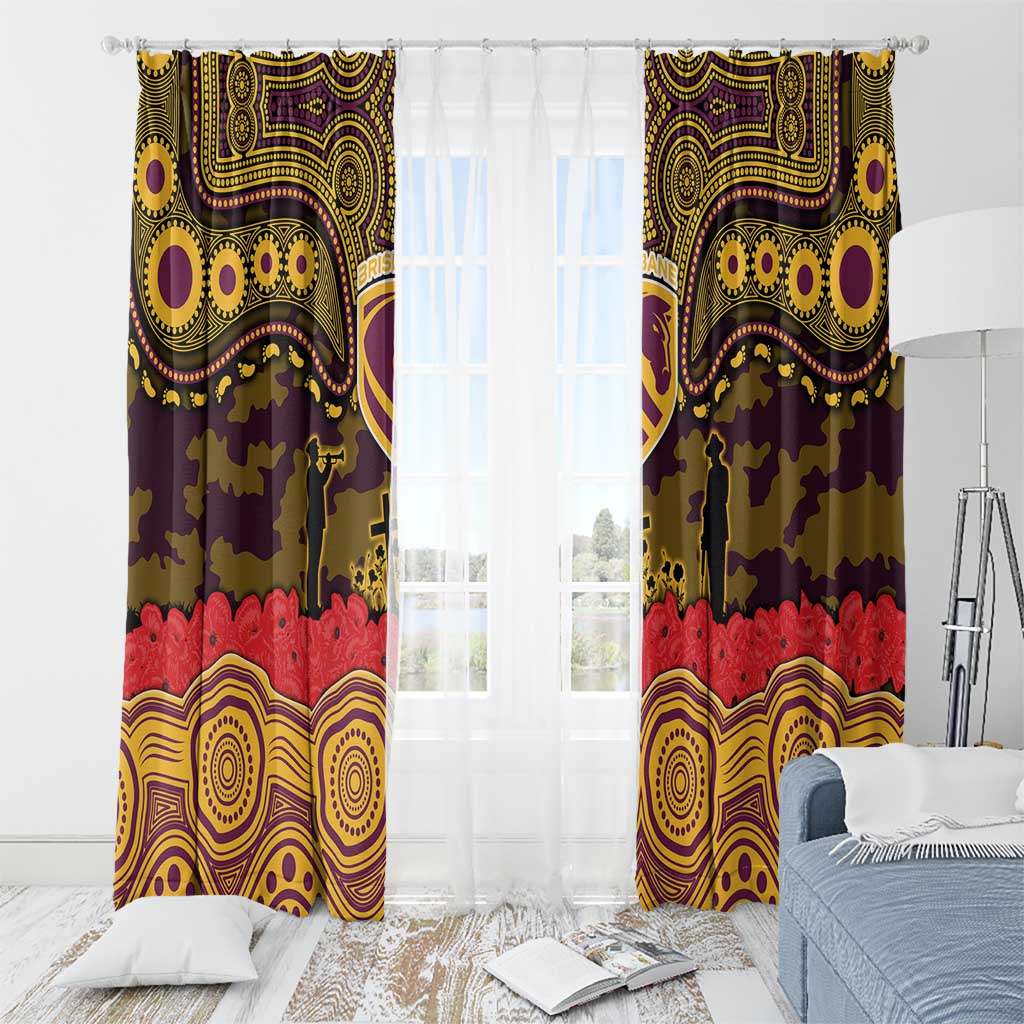 ANZAC Day Brisbane Broncos Window Curtain Military Memorial Aboriginal Indigenous Art