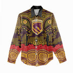 ANZAC Day Brisbane Broncos Women Casual Shirt Military Memorial Aboriginal Indigenous Art