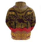 ANZAC Day Brisbane Broncos Zip Hoodie Military Memorial Aboriginal Indigenous Art