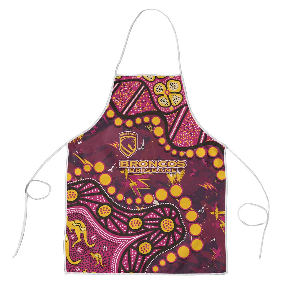 Brisbane Broncos Apron Aboriginal Pattern with Graffiti Style Design